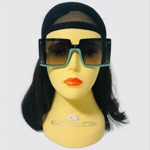 1235-Oversized Square Luxury Style-Blue